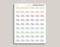 Bicycle Icon Planner Stickers for MakseLife Planner regular mixed