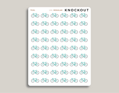 Bicycle Icon Planner Stickers for MakseLife Planner regular teal