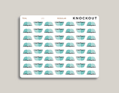 Book Icon Planner Stickers for MakseLife Planner regular teal