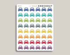 Car Icon Sticker Makselife planner Regular Mixed