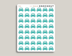 Car Icon Sticker Makselife planner Regular Teal