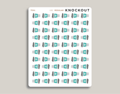 Coffee Icon Planner Stickers for MakseLife Planner regular teal