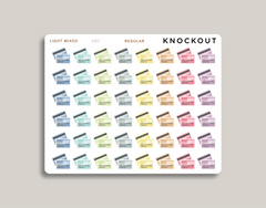 Credit Card Icon Planner Stickers for MakseLife Planner regular light mixed