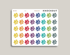 Pet Paw Icon Stickers for MakseLife Planner regular mixed