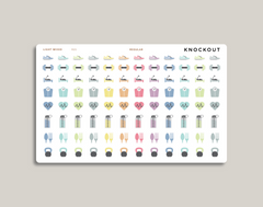 Fitness & Health Icon Sampler Planner Stickers for MakseLife Planner R85