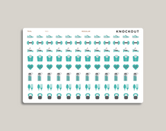 Fitness & Health Icon Sampler Planner Stickers for MakseLife Planner R85