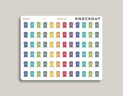 Garbage Can Icon Sticker makselife planner regular mixed