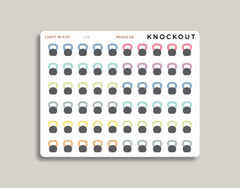 Kettlebell Icon Sticker Makselife Planner regular light mixed