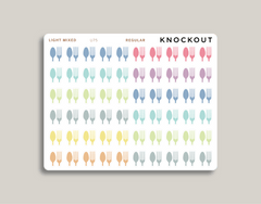 Meal Plan Icon Sticker Makselife Planner regular light mixed