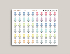 Podcast microphone icon sticker makselife planner  regular light mixed