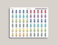 Podcast microphone icon sticker makselife planner regular mixed