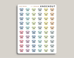 Phone Icon Planner Stickers for MakseLife Planner regular light mixed