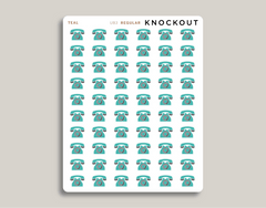 Phone Icon Planner Stickers for MakseLife Planner regular teal