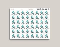 Stationary Bike Icon Planner Stickers for MakseLife Planner regular teal