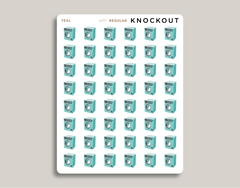 Washing machine icon sticker makselife planner regular teal
