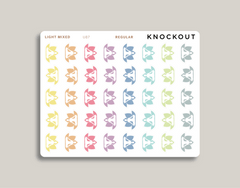 Yoga Lotus Icon Planner Stickers for MakseLife Planner regular light mixed