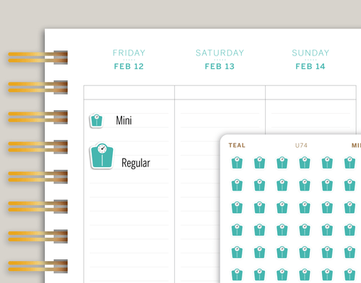 Scale icon sticker makselife planners cover