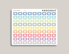 Youtube Social Media icon sticker makselife planners light mixed