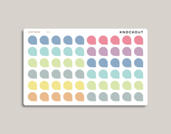 Solid Teardrop Planner Stickers for MakseLife Planner R88
