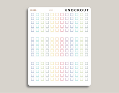 Square Checkbox Strip Planner Stickers for MakseLife Planner mixed