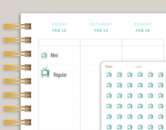 TV Icon Planner Stickers for MakseLife Planner cover