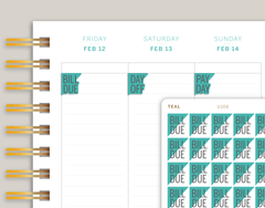 Text Corner Label Planner Stickers for MakseLife Planner cover