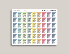 pay day Text Corner Label Planner Stickers for MakseLife Planner light mixed
