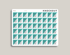 bill due Text Corner Label Planner Stickers for MakseLife Planner teal