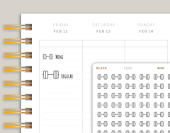Transparent Dumbbell Icon Planner Stickers FQ59