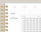 Transparent Running Shoe Icon Planner Stickers FQ57