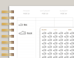Transparent Running Shoe Icon Planner Stickers FQ57
