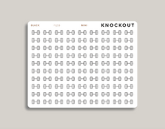 Transparent Dumbbell Icon Planner Stickers FQ59