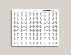 Transparent Dumbbell Icon Planner Stickers FQ59