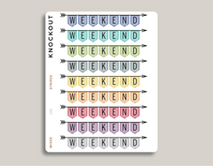 Vertical Weekend Banner Stickers for MakseLife Planner U15