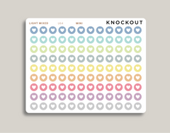 Heart Bullet Journal Circle Planner Stickers for Makse Life Planner U64