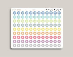 Asterisk Bullet Journal Circle Planner Stickers for Makse Life Planner U64
