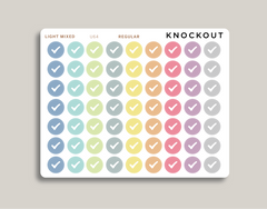 Checkmark Bullet Journal Circle Planner Stickers for Makse Life Planner U64