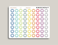 Heart Bullet Journal Circle Planner Stickers for Makse Life Planner U64
