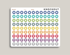 Heart Bullet Journal Circle Planner Stickers for Makse Life Planner U64