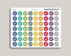 Checkmark Bullet Journal Circle Planner Stickers for Makse Life Planner U64