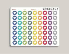 Heart Bullet Journal Circle Planner Stickers for Makse Life Planner U64
