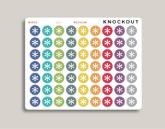Asterisk Bullet Journal Circle Planner Stickers for Makse Life Planner U64