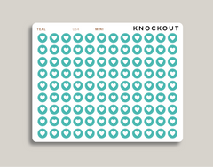 Heart Bullet Journal Circle Planner Stickers for Makse Life Planner U64