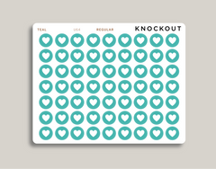 Heart Bullet Journal Circle Planner Stickers for Makse Life Planner U64
