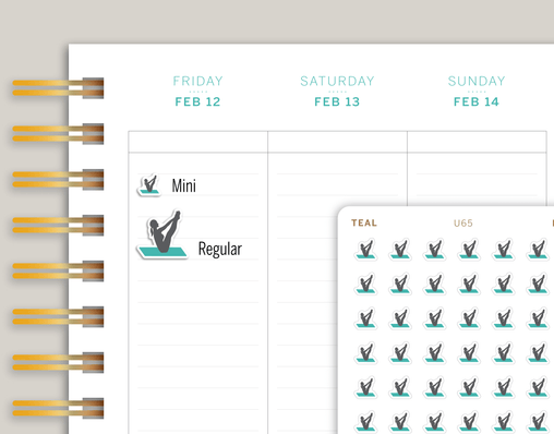 Pilates Icon Planner Stickers for MakseLife Planner U65