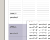 Transparent Appointments Planner Sticker FQ26
