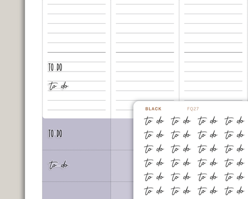 Transparent To Do Planner Sticker FQ27