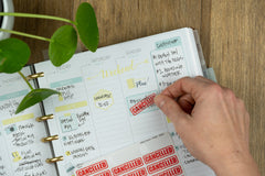 Transparent Cancelled Planner sticker install