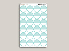 Striped Large Circle Planner Stickers | Mildliner Collection Z-ML1