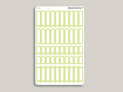 Outlined Flag / Arrow Planner Stickers | Mildliner Collection Z-ML2